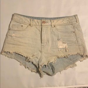 Distressed High Waisted Cut Off Shorts